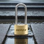 SEPOX® 4 Heavy-Duty Brass Padlocks - 2-5/8