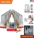 Keyed Alike Padlocks - 48 Keys, Pick Resistant