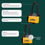 Weatherproof Laminated Padlock Set with Key
