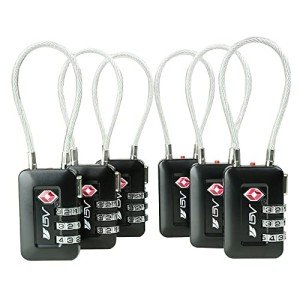 6 Pack TSA Combination Travel & Locker Locks