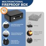 Fireproof Document Box with Unpickable Combination Lock