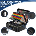 Fireproof Document Box with Unpickable Combination Lock