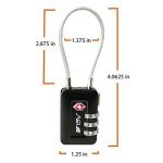 6 Pack TSA Combination Travel & Locker Locks