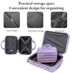 Gradient Purple-Pink Luggage Set with Unpickable Lock