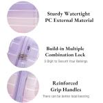 Gradient Purple-Pink Luggage Set with Unpickable Lock
