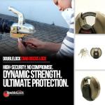 DoubleLock Crab 2.0 Heavy-Duty Steel Discus Padlock