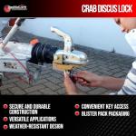 DoubleLock Crab 2.0 Heavy-Duty Steel Discus Padlock