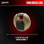 DoubleLock Crab 2.0 Heavy-Duty Steel Discus Padlock