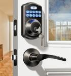 Veise Keyless Entry Smart Door Lock Set, Matte Black