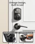 Veise Keyless Entry Smart Door Lock Set, Matte Black