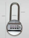 Unpickable Resettable Combination Padlock with Long Shackle