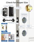 Veise Keyless Entry Smart Door Lock Set, Matte Black