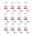 12-Pack 40mm Keyed Alike Laminated Padlocks