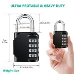 4-Digit Resettable Weatherproof Combination Padlock
