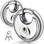 Vervida® Heavy Duty Stainless Steel Discus Locks 2-Pack