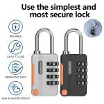 4-Digit Combo Padlock Set for Lockers