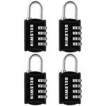 DELSWIN 4-Digit Mini Combination Locks - Pack of 4