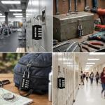 DELSWIN 4-Digit Mini Combination Locks - Pack of 4