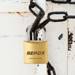 SEPOX® 3 Pack Heavy-Duty Brass Padlocks