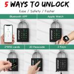 Smart RFID Padlock with Bluetooth Access