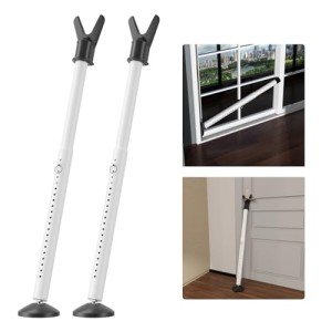 Heavy-Duty Door Security Bar - 2 Pack