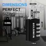 DELSWIN 4-Digit Mini Combination Locks - Pack of 4