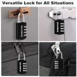DELSWIN 4-Digit Mini Combination Locks - Pack of 4