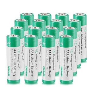 Enegitech 3000mAh AA Lithium Batteries 16 Pack