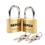 SEPOX Twins Brass Padlock with 4 Keys