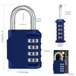 ZHEGE 4-Digit Combination Lock for Outdoor Use