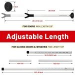 Heavy-Duty Door Security Bar - 2 Pack