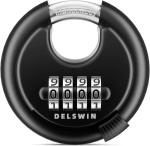4-Digit Combination Disc Padlock with Steel Shackle