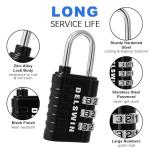 DELSWIN 3-Digit Combination Padlock - 4 Pack