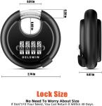 4-Digit Combination Disc Padlock with Steel Shackle