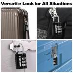DELSWIN 3-Digit Combination Padlock - 4 Pack