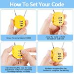 Moxweyeni Waterproof 3-Digit Combo Padlock 8-Pack