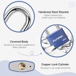Puroma Heavy-Duty Keyed Padlock - 2 Pack