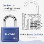 Puroma Heavy-Duty Keyed Padlock - 2 Pack