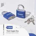 Puroma Heavy-Duty Keyed Padlock - 2 Pack