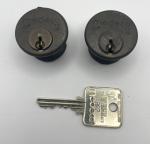 Medeco 1-1/8" Mortise Lock Cylinders Set of 2