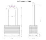 SafiSwords Set of 3 Heavy-Duty Keyed Padlocks