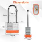 Locilot 6-Pack Keyed Alike Solid Padlocks