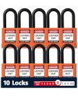 ABUS 10-Pack Safety Padlock Set - Keyed Different