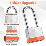 Locilot 6-Pack Keyed Alike Solid Padlocks