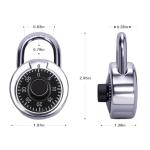 DAERDUO 50mm Keyless Combination Padlock Black