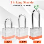 Locilot 6-Pack Keyed Alike Solid Padlocks