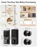 S12 Smart Front Door Lock with Round Handle