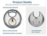 Puroma Stainless Steel Discus Lock with Key