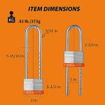 WULALACK 2" Adjustable Steel Keyed Padlock