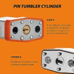 WULALACK 2" Adjustable Steel Keyed Padlock